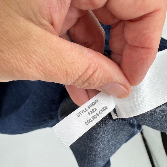 J.Crew NWT Dark Denim Puff Sleeve Square Neck Midi Dress Size 18 Milkmaid Cut - Picture 8 of 9